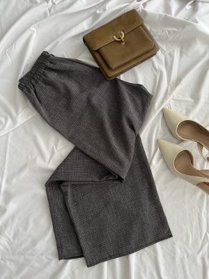 Ironless Cotton Linen Palazzo in Black Grey (2pcs RM99)
